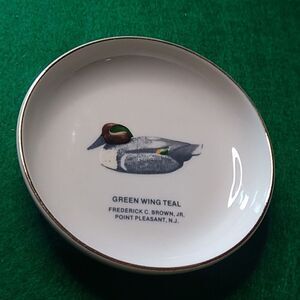 Ducks Unlimited Committee 1979 NJ Porcelain Tray Green Wing Teal Frederick Brown